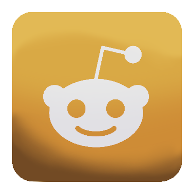 An icon for Reddit of Reddit's mascot, Snoo, a white, cartoon-like alien with a round head, eyes, and a single antenna ending in a sphere.