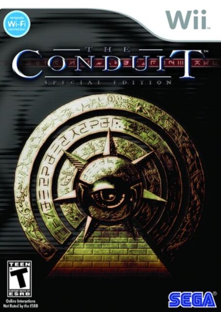 The cover of "The Conduit: Special Edition" video game for the Nintendo Wii, featuring the Illuminati symbol, emphasizing the game's themes of conspiracy and hidden knowledge.